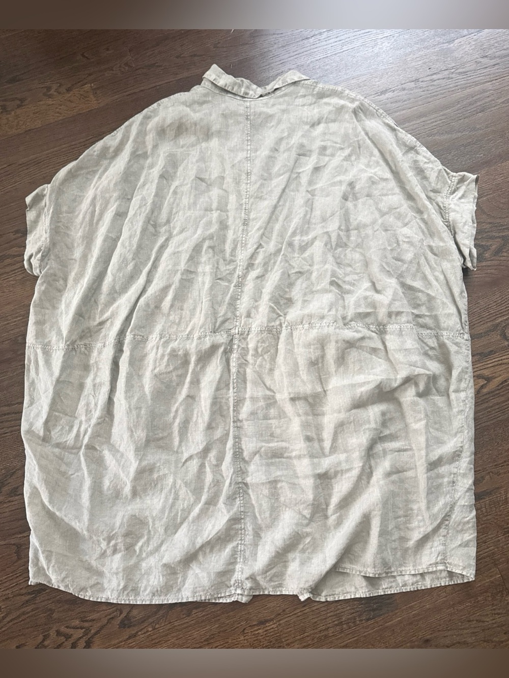 Oska Oversized 100% Linen Buttondown Dress Beige Oska 2 US 8-10 - Picture 7 of 7